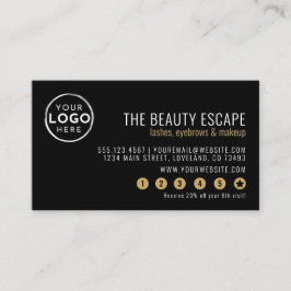 Black White Business Logo Loyalty Card Treuekarte