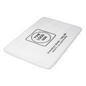 Black White Business Logo Text Branding Bath Mat Badematte (Schrägansicht)
