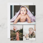 Black White Calligraphy Graduation Save The Date (Rückseite)