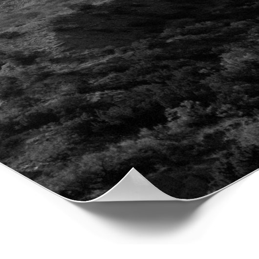 Black & White Caprock Canyon Landschaft 16x20 Poster (Ecke)