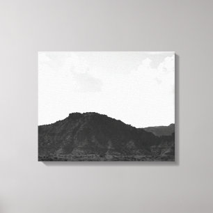 Black & White Caprock Canyon Mountain 16x20 Leinwanddruck
