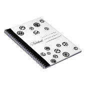Black&White Cat Paws Notebook Notizblock (Rechte Seite)