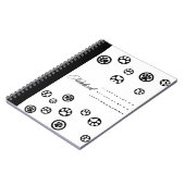 Black&White Cat Paws Notebook Notizblock (Linke Seite)
