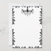 Black & White Chandelier Invitation Einladung (Vorderseite)