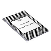 Black & White Checkerboard Notepad | Editable Pers Notizblock (Rechte Seite)