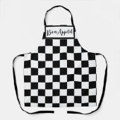 Black & White Checkerboard Schürze (Vorderseite)