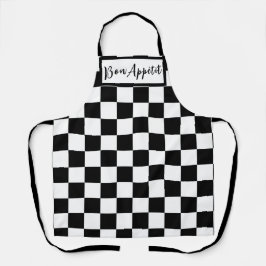 Black & White Checkerboard  Schürze