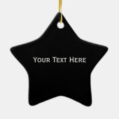 Black White Checkered Custom Text Keramik Ornament (Hinten)