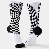 Black/White Checkered Globes Thunder_Cove Socken (Gewinkelt)