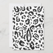 Black & White Cheetah Leopard Chic Wedding Einladung (Rückseite)