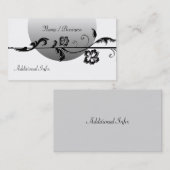 Black & White Chic Business Card 2 Visitenkarte (Vorne/Hinten)