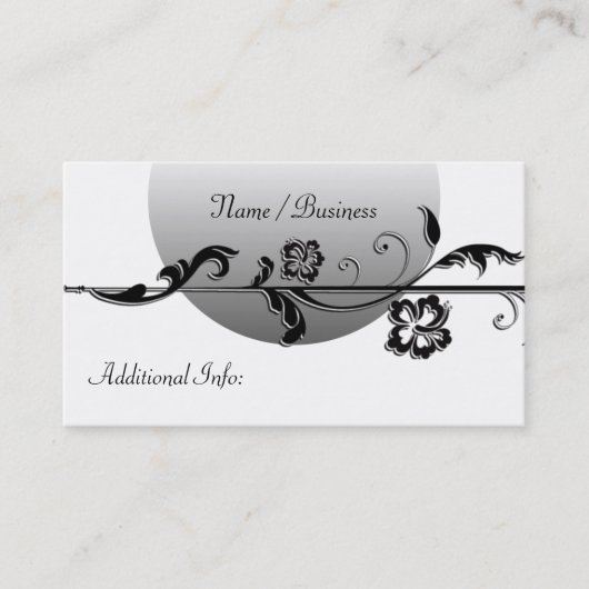 Black & White Chic Business Card 2 Visitenkarte (Vorderseite)