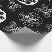 Black White Chic Pattern Geschenkpapier (Ecke)