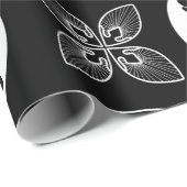 Black White Chic Pattern Geschenkpapier (Rolleneckpunkt)