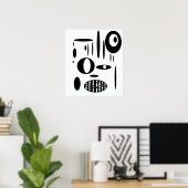 Black & White Cirkel Talk Poster (Heimbüro)