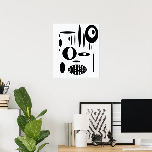 Black & White Cirkel Talk Poster (Heimbüro)