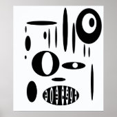 Black & White Cirkel Talk Poster (Vorne)