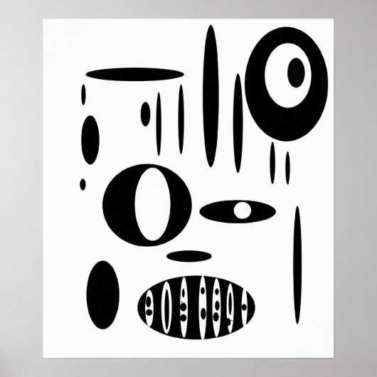 Black & White Cirkel Talk Poster (Vorne)