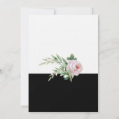 Black & White Classic 5" x 7" Einladung zur Hochze (Rückseite)