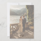 Black White Classic Timeless Calligraphy Wedding Einladung (Rückseite)