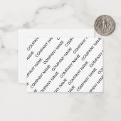 Black White Company Co Pattern Note Card Mitteilungskarte (Vorderseite/Rückseite Beispiel)
