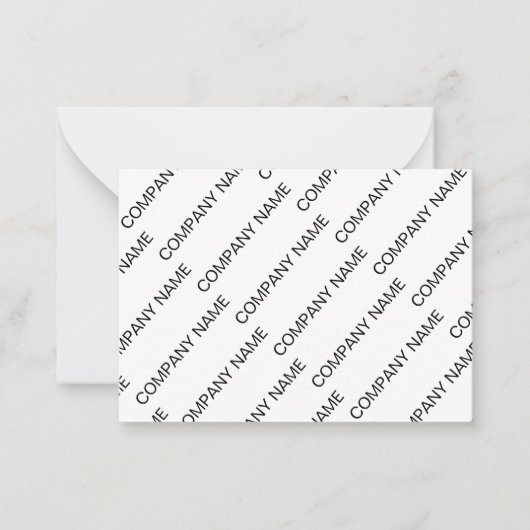 Black White Company Co Pattern Note Card Mitteilungskarte (Vorderseite)