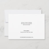 Black White Company Logo Custom Simple Dankeskarte (Rückseite)