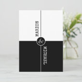 Black&White Congratulating Verlobung Card (Stehend Vorderseite)