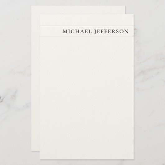 Black White Consultant Attorney at Law Profession Briefpapier (Vorne/Hinten)