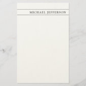 Black White Consultant Attorney at Law Profession Briefpapier (Vorderseite)