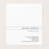 Black White Consultant Attorney at Law Profession Visitenkarten (Außenseite Aufgefaltet)