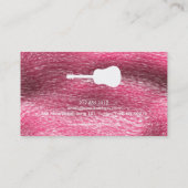 Black & White Cool & Modern Gitarrenlehrer Musik B Visitenkarte (Rückseite)