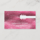 Black & White Cool & Modern Gitarrenlehrer Musik B Visitenkarte (Vorderseite)