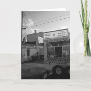 "Black & White Cotton Candy Stand" Geburtstagkarte Karte