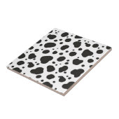 Black White Cow Pattern Fliese (Seite)