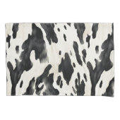 Black White Cow Print Animal Farm Kissenbezug (Vorderseite-Links)