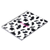 Black White Cow Print Cowgirl Notizblock (Linke Seite)
