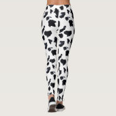 Black White Cow Print Leggings (Rückseite)