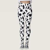 Black White Cow Print Leggings (Vorderseite)