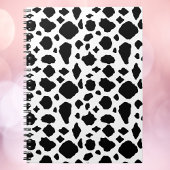 Black & White Cow Print Pattern Notizblock
