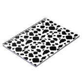 Black & White Cow Print Pattern Notizblock (Linke Seite)