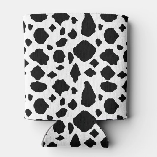 Black White Cow Print Pattern Trendy Modern Dosenkühler (Rückseite)