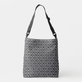 Black & White Crossbody Bag / Shoulder Tote Tragetaschen Mit Langen Trägern (Rückseite)