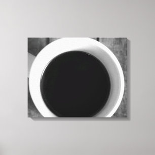 Black & White Cup of Coffee on a Old Crate 16x20 Leinwanddruck