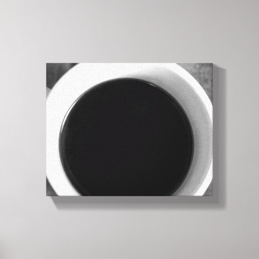 Black & White Cup of Coffee on a Old Crate 8x10 Leinwanddruck (Vorderseite)