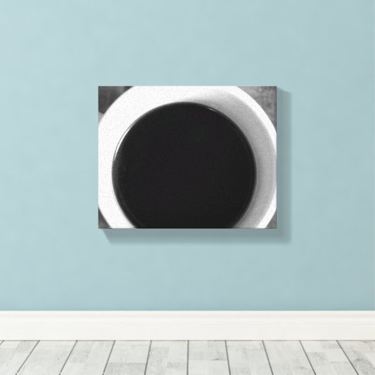 Black & White Cup of Coffee on a Old Crate 8x10 Leinwanddruck (Insitu (Holzboden))