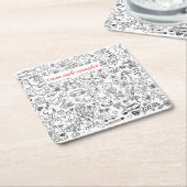 Black & White Cutest  Rechteckiger Pappuntersetzer (angewinkelt)