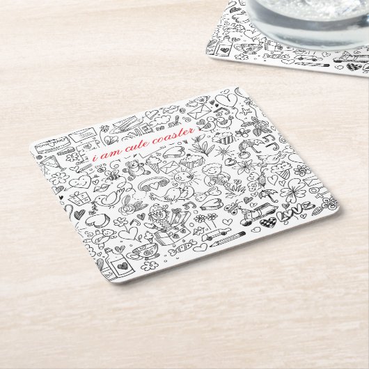 Black & White Cutest  Rechteckiger Pappuntersetzer (angewinkelt)