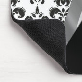 Black & White Damask Mousepad (Ecke)