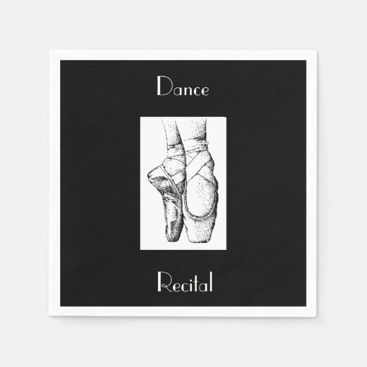 Black & White Dance Erwägungsgrund Paper Napkins Serviette (Vorderseite)